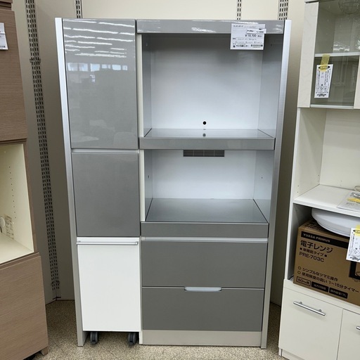 キッチンボード エムケー前田家具 ※引き出し中汚れあり、背板変形あり TJ12292