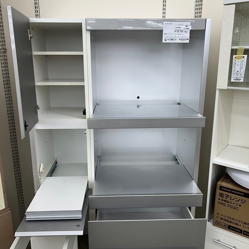 キッチンボード エムケー前田家具 ※引き出し中汚れあり、背板変形あり TJ12292