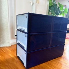 幅40㎝　奥行74㎝　高22cm 大型　収納ボックス3つの画像