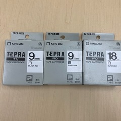 テプラカートリッジ　白ラベル3点