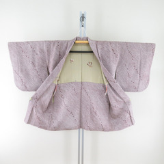 羽織 総絞り 茶色 鹿の子模様 裏地おもちゃ模様 正絹 仕立て上がり着物 身丈81.5cm 【キモノオフ野々市若松店】の画像