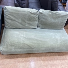 2人掛けソファー　ファブリック　ナチュラル×ライトグレー　税込1...