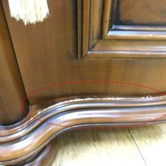 コンソール キャビネット 幅87cm サイドボード アンティーク調 飾り棚 鍵付き 収納棚 札幌市厚別区 厚別店の画像