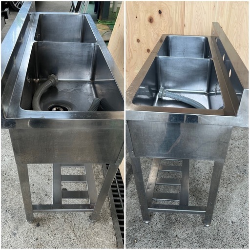 2槽シンク 1200x450x800