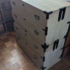 タンス　レトロ　昭和　寸法　横91cm ×　高さ 100cm 奥行　41　cmの画像