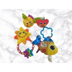 Lamaze バリバリ布、アンパンマンラトル、みかんラトル
