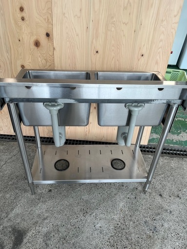 マルゼン2槽シンク900x450x800(+100) 良い ②