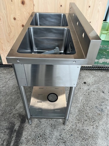 マルゼン2槽シンク 900x450x800(+100) ① マルゼン2槽シンク900x450x800(+100) 良い ②