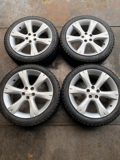 スバル 純正 17 7J OF 55 PCD 100 215/50R17 ADVANバリ山タイヤ付 美