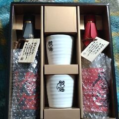 閻魔 焼酎2本 陶器2個セット