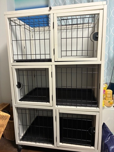 犬猫ゲージ★希少・新品未使用】多頭飼いペット用3階建てマンションゲージ　　犬猫
