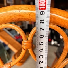 昭和レトロ・3連衝立ラタン・衝立・籐・パーテーション・古道具の画像