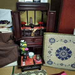 ⭕️美品仏壇　新品座布団　ろうそく　灯炉セット