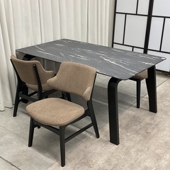 KE-43【新入荷　アウトレット品】メイソン　セラミック天板　ベンチダイニング4点セット　グレーの画像