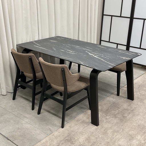 KD-64【新入荷 リサイクル品】ダイニング3点セット 白系