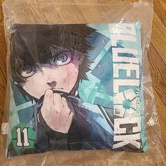 値下げしました！新品未開封 プリントスクエアクッション　ブルーロ...