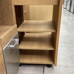 【取りに来られる方限定】　 レンジボード　無印良品　2枚扉　キズ有　扉変色有の画像