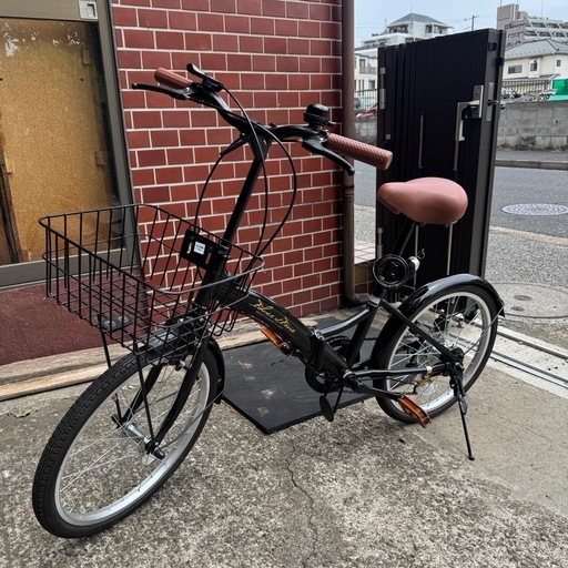 THREE STONE 自転車 ミニベロ 小径車 折りたたみ自転車 折り畳み自転車 20インチ シマノ 6段変速 カゴ ロック錠