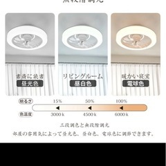 LEDシーリングファンライトの画像