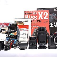 ✨Canon EOS Kiss X2 純正＆超望遠Ｗズームレンズ...