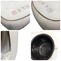 25R201 ジ3 Panasonic パナソニック IHジャー炊飯器（家庭用） SR-KT060 ホワイト しゃもじ・取扱説明書付き 中古品の画像