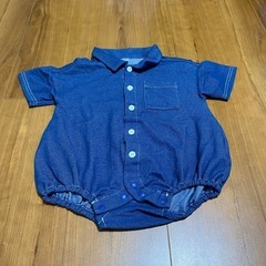 ミッフィー&クマ刺繍ロンパース2点セット 70-80の画像