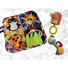 Lamaze バリバリ布、アンパンマンラトル、みかんラトル