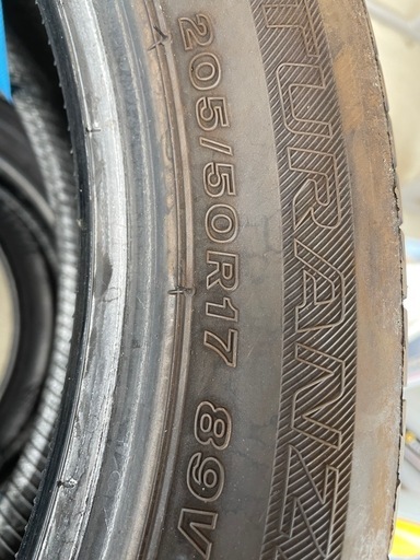 ブリヂストン TURANZE 205/50R17 2023年製