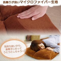 アイリスプラザ 座椅子 リクライニング 14段階 低反発 モコモコ なめらか マイクロファイバー生地 ディープピンク FC-540の画像
