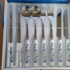 0529-318 中国製陶器カトラリーセットの画像