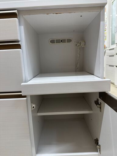 ジモティ来店特価!!　食器棚　サンコウ　ホワイト　　J-2505161 ジモティ来店特価!! 食器棚 サンコウ ホワイト J-2505161 S115948272