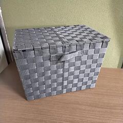 フタ付 カラーバスケット ブラウン