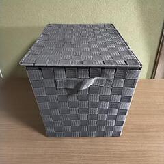 フタ付 カラーバスケット ブラウンの画像