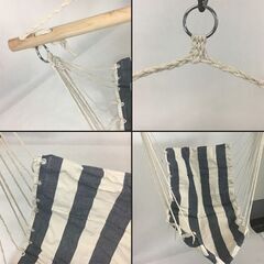 ★吊り式★ ロープチェア ハンギング ハンモック 室内 一人用 ハンモックチェアの画像