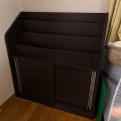 美品　ブラウン　本棚　の画像