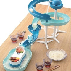 【新品】ツイストスライダー そうめん流し器 720 ミントブルー 流麺 電池式の画像