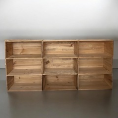 りんごの木箱x9個セット 本棚 収納