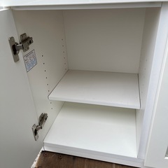 食器棚　キッチン収納　コンセント付き　ホワイト　白の画像