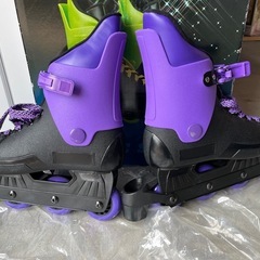 インライン スケート 27cm パープル 箱付 ローラースケート ローラーブレード 車輪の汚れ程度 IN-LINE SKATES 中古品 ③の画像