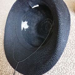 女性用帽子　黒　夏用の画像