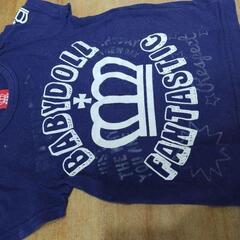 90サイズ BABYDOLL ネイビーTシャツの画像