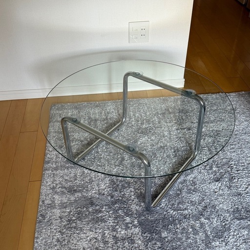 ガラス 丸テーブル