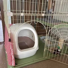 キャットケージ自動給水器付き