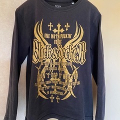 used十字架クロスプリントロックロングTシャツの画像