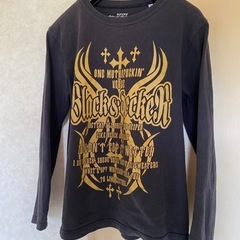 used十字架クロスプリントロックロングTシャツの画像