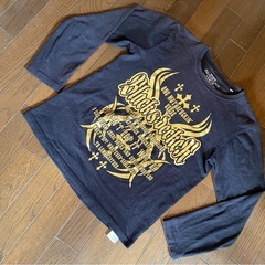 used十字架クロスプリントロックロングTシャツの画像