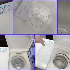 【￥13000-】Maxzen 二槽式洗濯機 JW60KS01 6kg 2022年製の画像