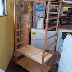 無印良品　パイン材　ユニットシェルフ　ハンガーラック　オープンラック　サイズ（約）幅86×奥50×高175　■近隣配送無料 買取GO‼　栄和店の画像