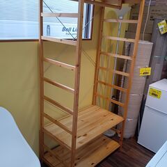 無印良品　パイン材　ユニットシェルフ　ハンガーラック　オープンラック　サイズ（約）幅86×奥50×高175　■近隣配送無料 買取GO‼　栄和店の画像
