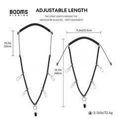 新品　BOOMSフィッシングガイドネックストラップ　フィッシングベスト SIMMS ランヤード シムス カスケット ルアーフィッシング フライフィッシング 小物 ネックレス ツール トラウト 釣りの画像